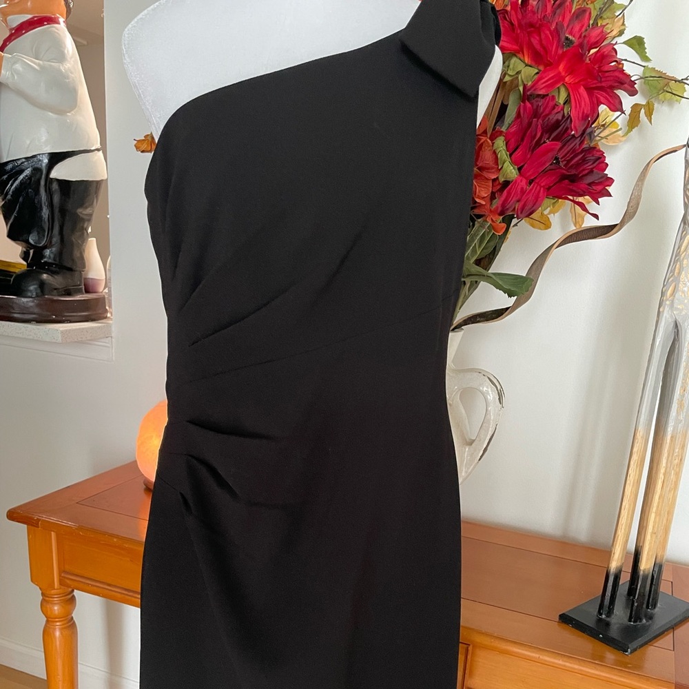 Ann Taylor One Shoulder Black Dress